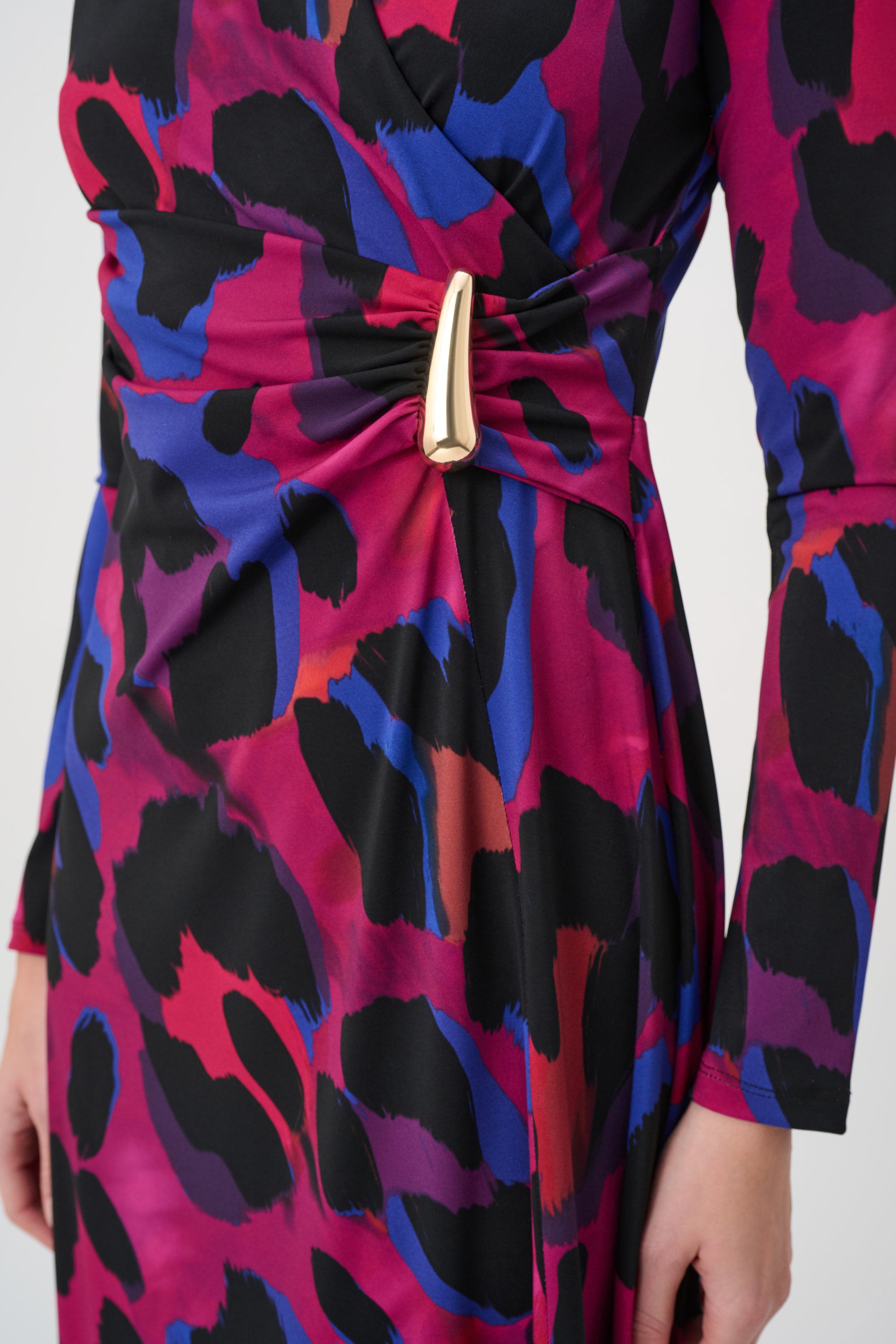 Joseph Ribkoff- Animal Print Flowy Wrap Dress