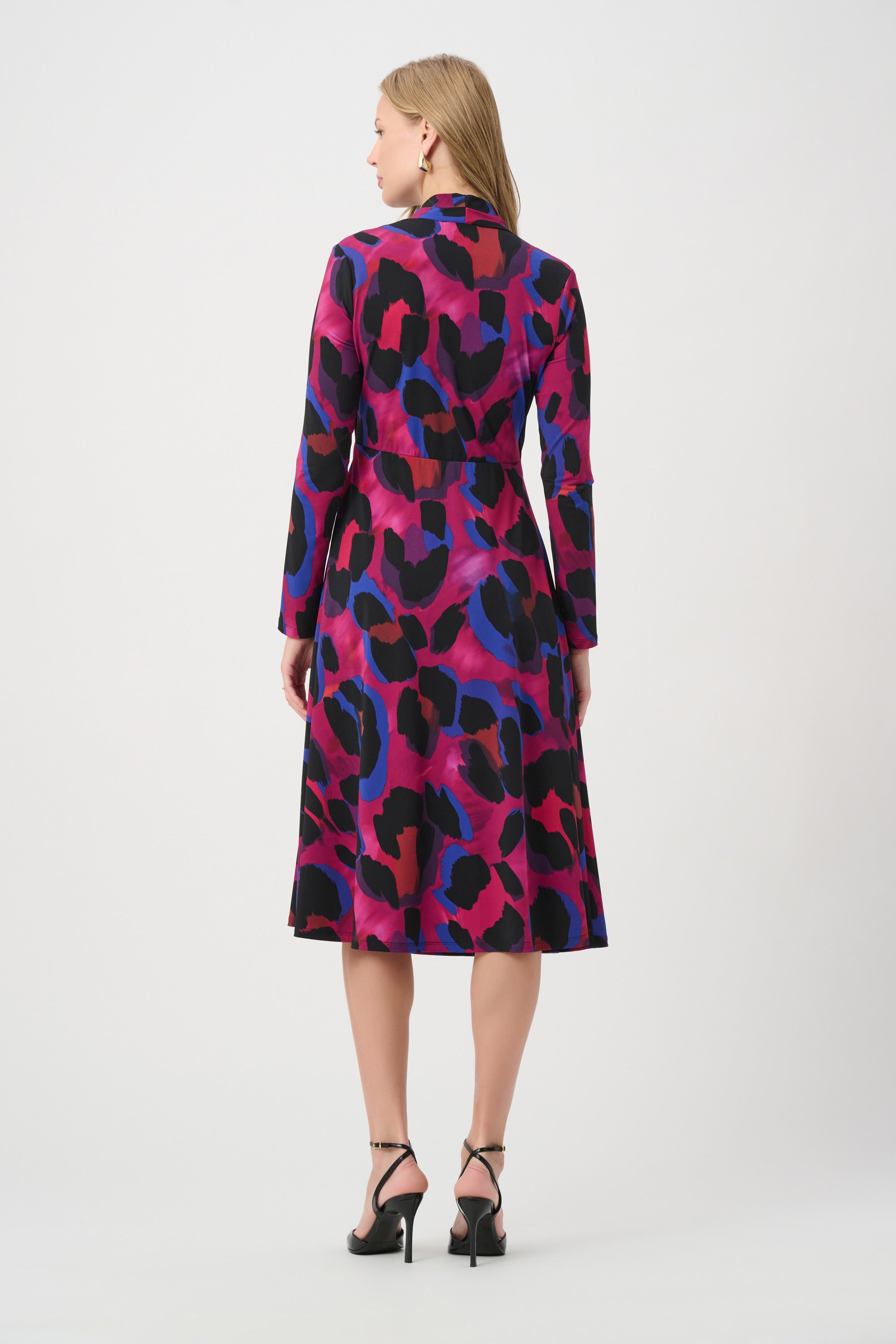 Joseph Ribkoff- Animal Print Flowy Wrap Dress