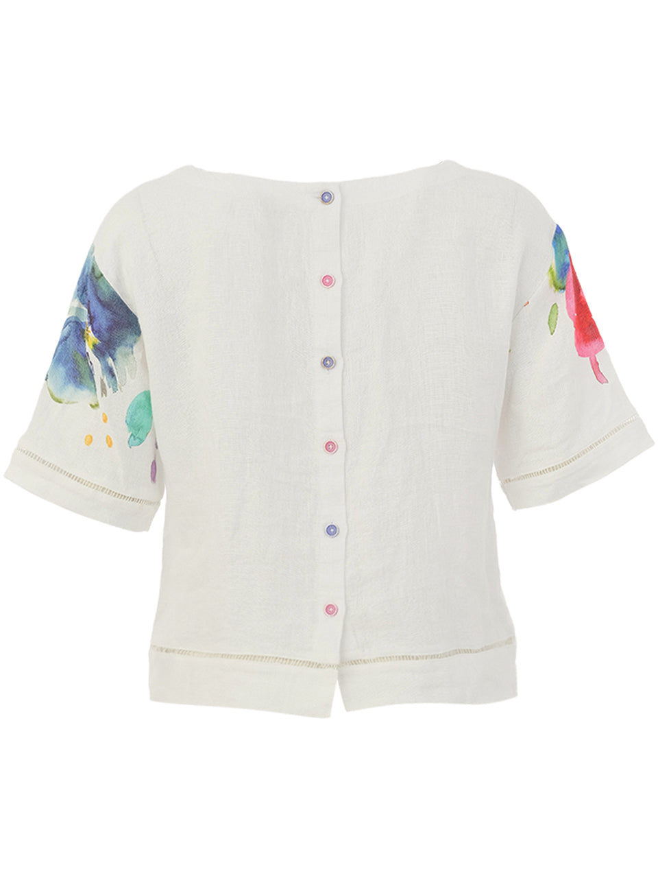 Dolcezza- Floral Linen Blouse