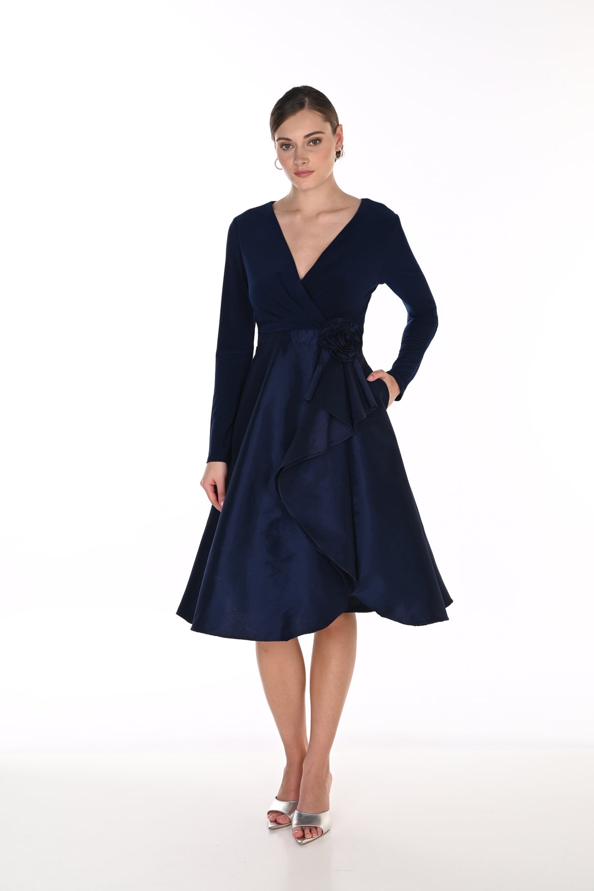 Frank Lyman- Fit and Flare Dress in Indigo