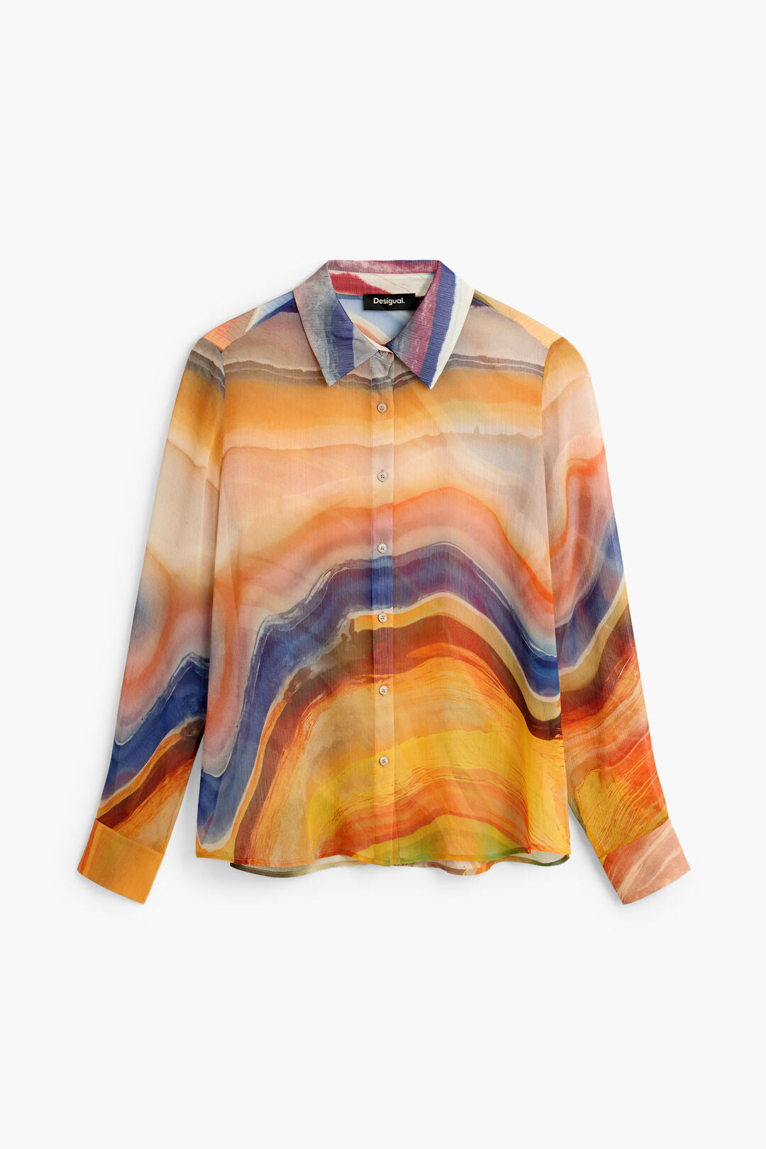 Desigual- Printed Long Sleeve Blouse