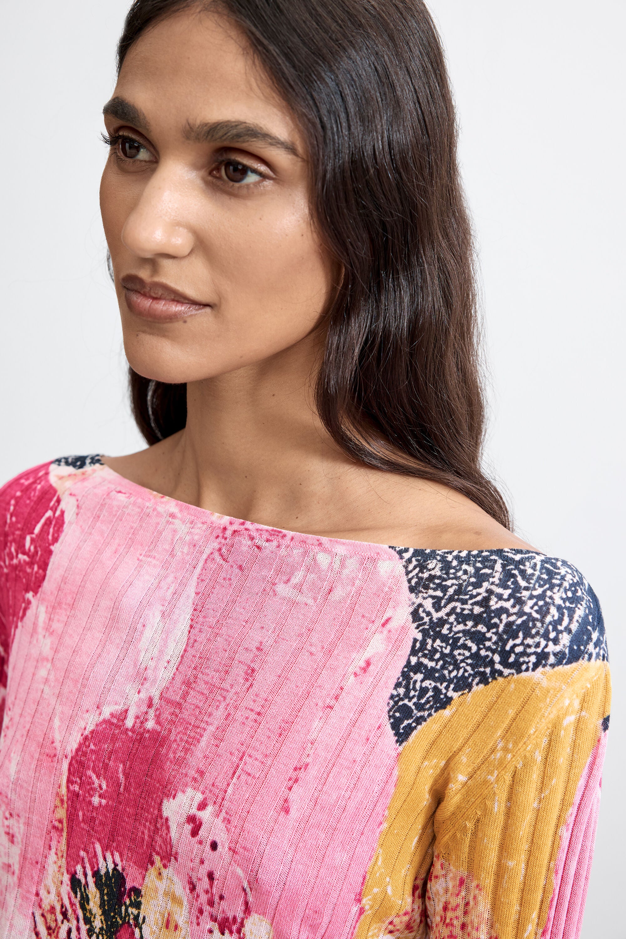 Desigual- Floral Printed Sweater in Pink