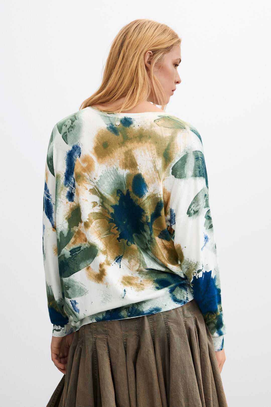 Desigual- Thin Printed Seater in Cold Botanic