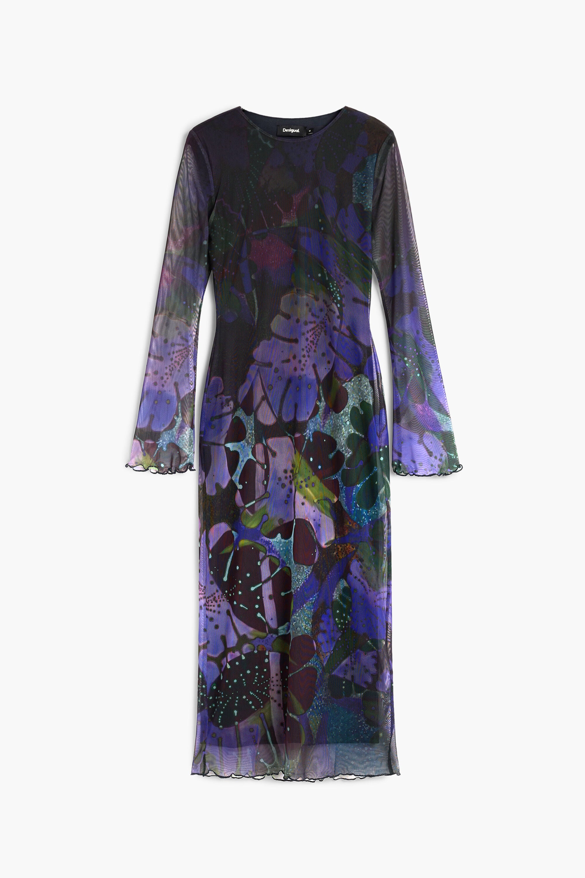 Desigual- Printed tulle dress M. C. Lacroix in Space Blue