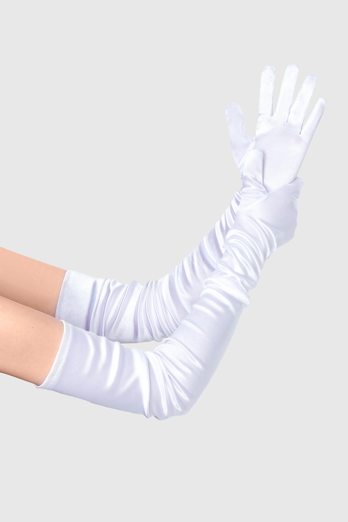 Babeyond - 27.6" Long Satin Stretchy Opera Gloves