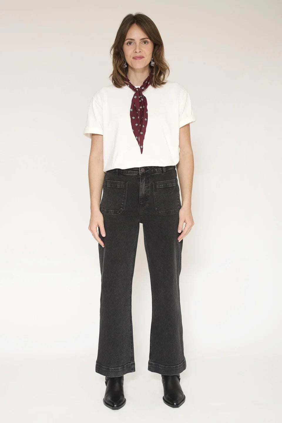 MKT Studio- The Frida Pacific Drill Jean in Black