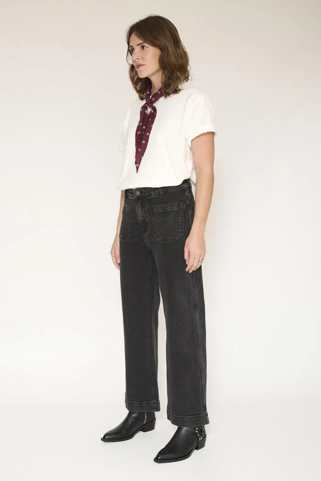 MKT Studio- The Frida Pacific Drill Jean in Black