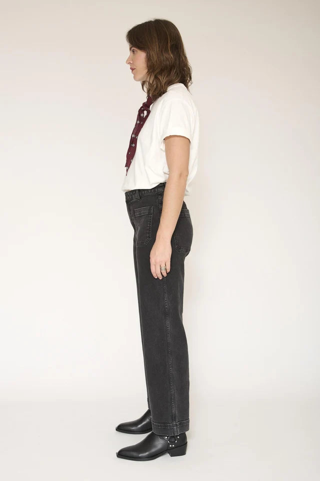 MKT Studio- The Frida Pacific Drill Jean in Black