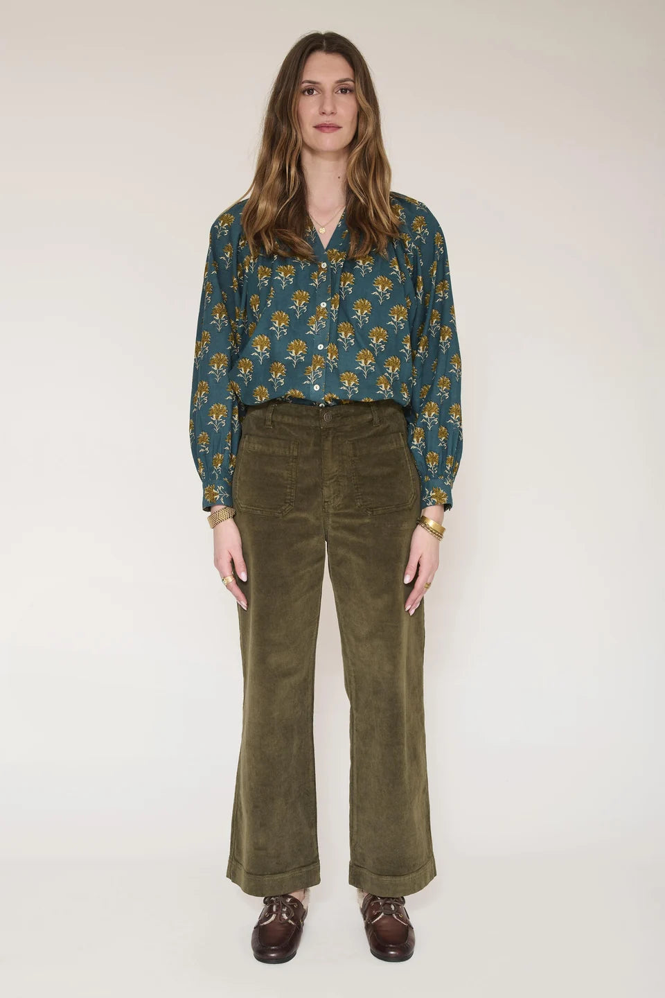 MKT Studio- The Frida Velvet Pant in Kaki