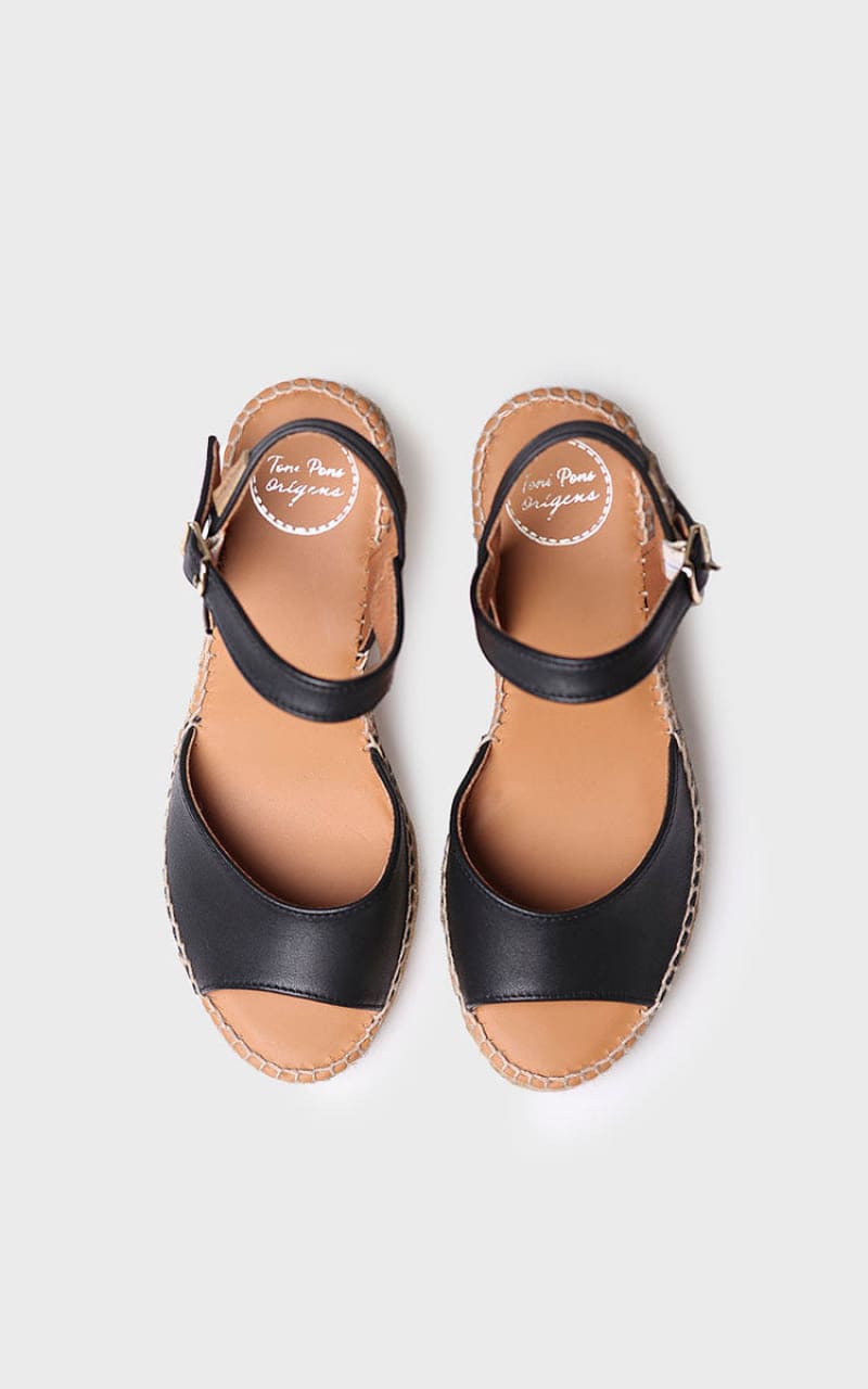 Toni Pons- Sia Wedge Espadrille in Black - footwear