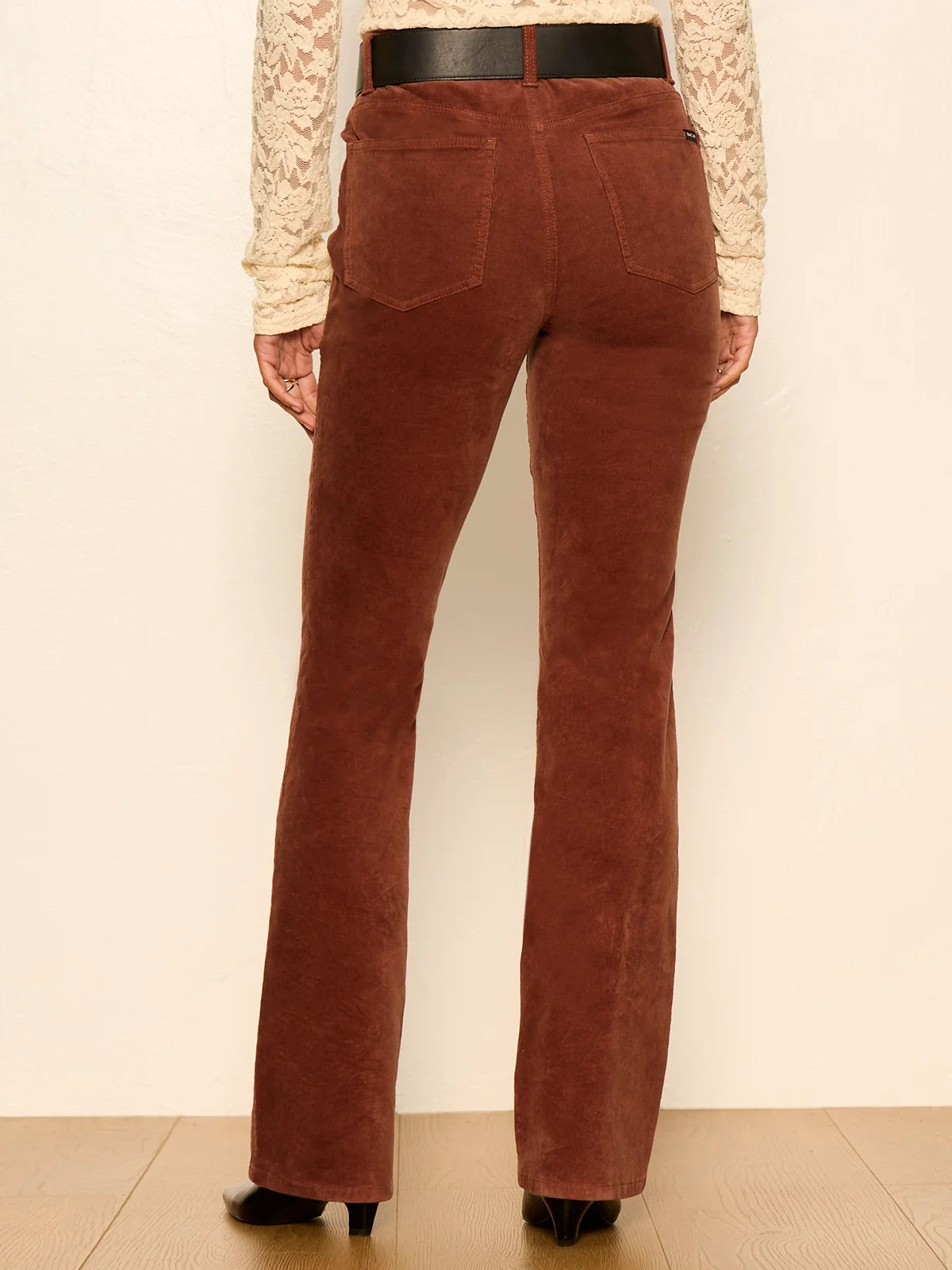 Sanctuary- Play Date Bootcut Corduroy Pant in Burnt Cocoa