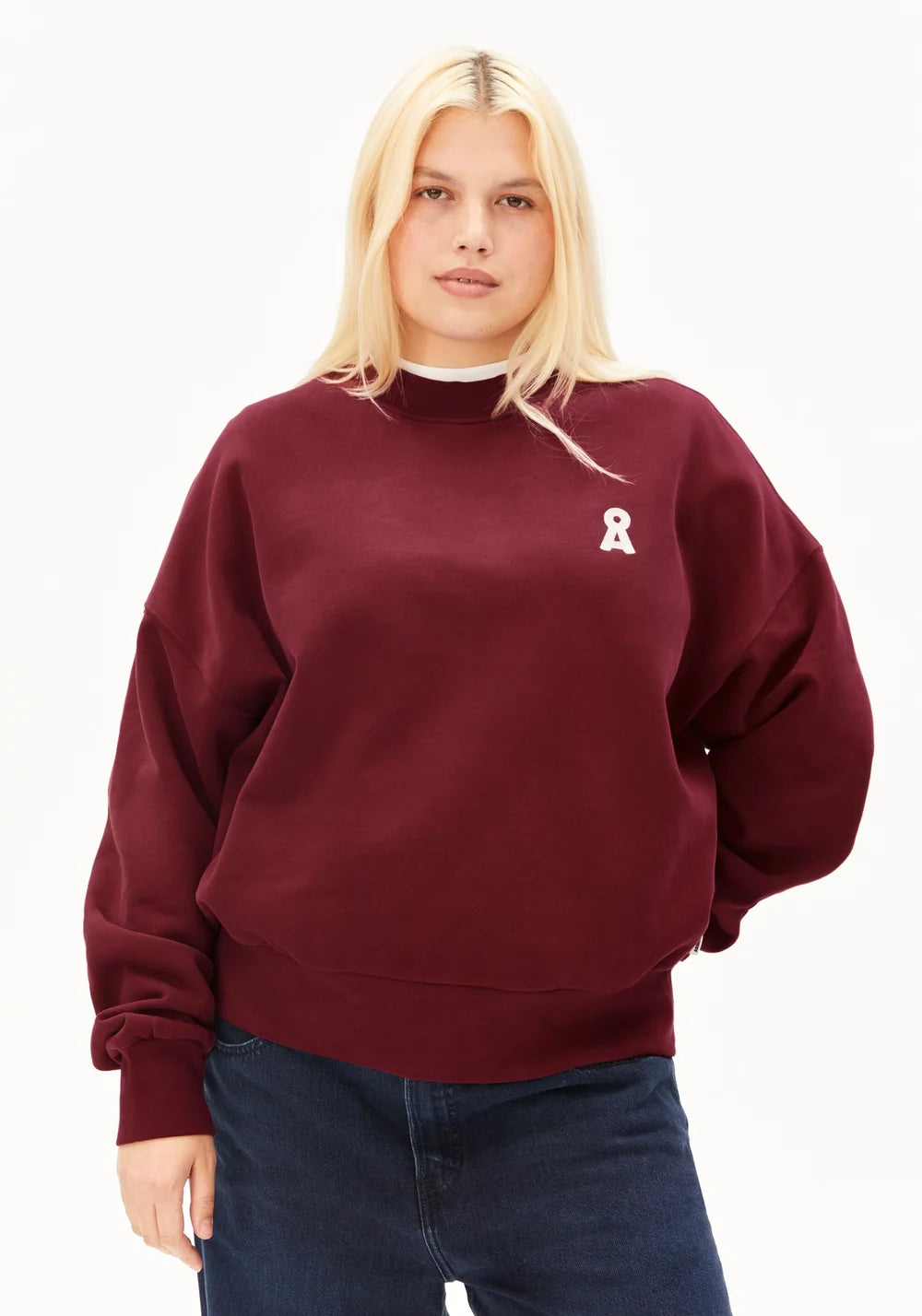 Armed Angels- Iconic Å Alizaa Sweatshirt in Velvet Red