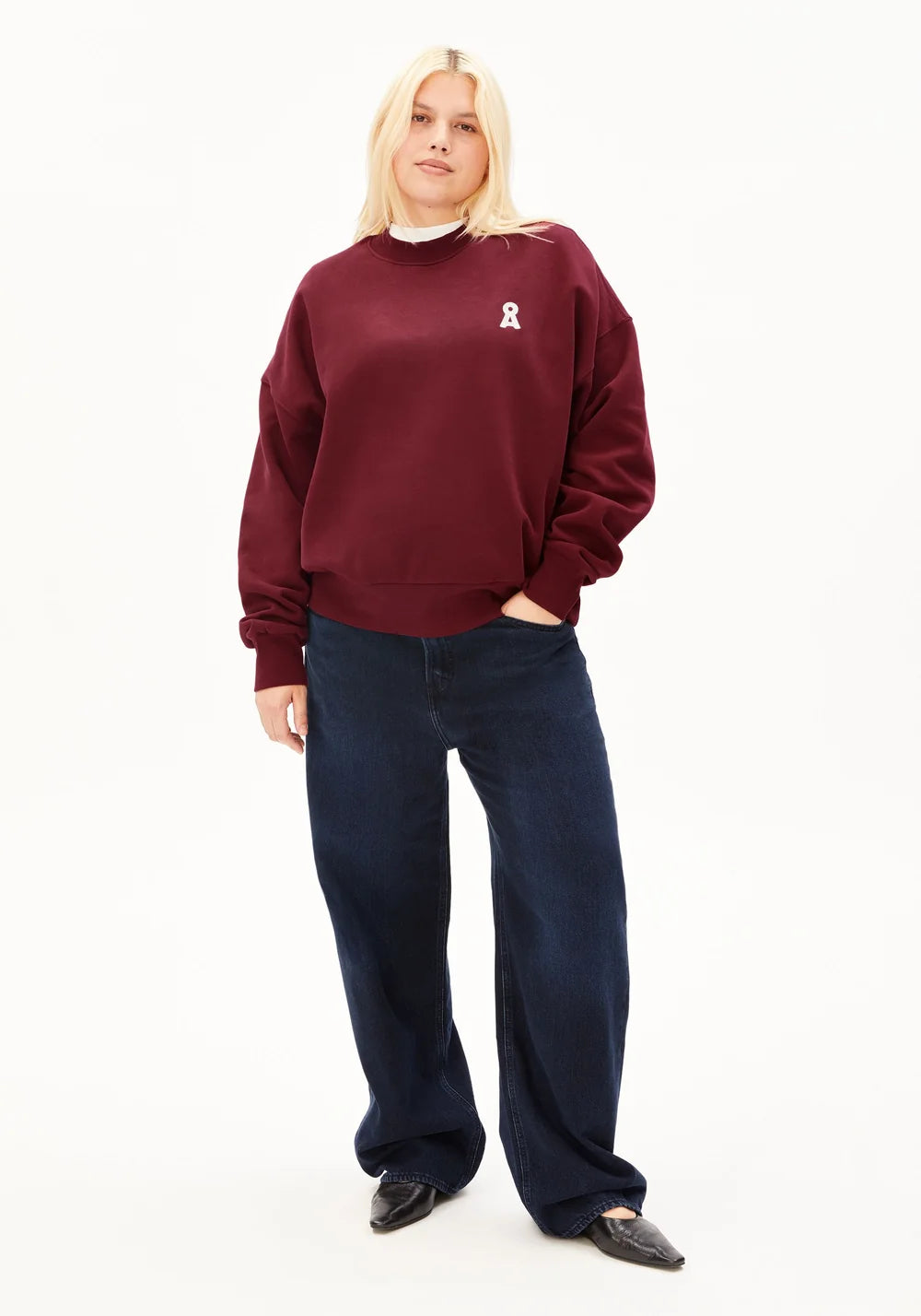 Armed Angels- Iconic Å Alizaa Sweatshirt in Velvet Red