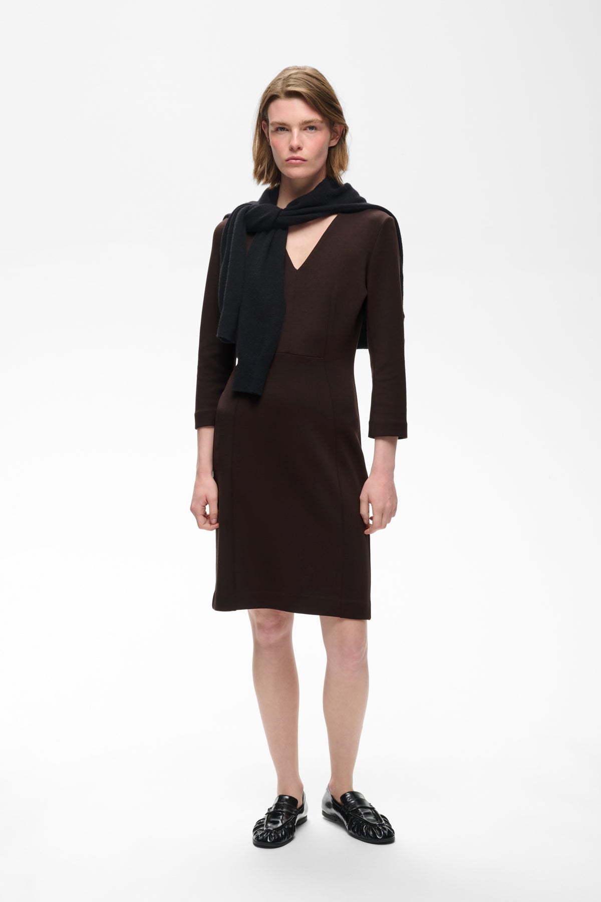 InWear- Pannie Fitted Dress in Chocolate Brown
