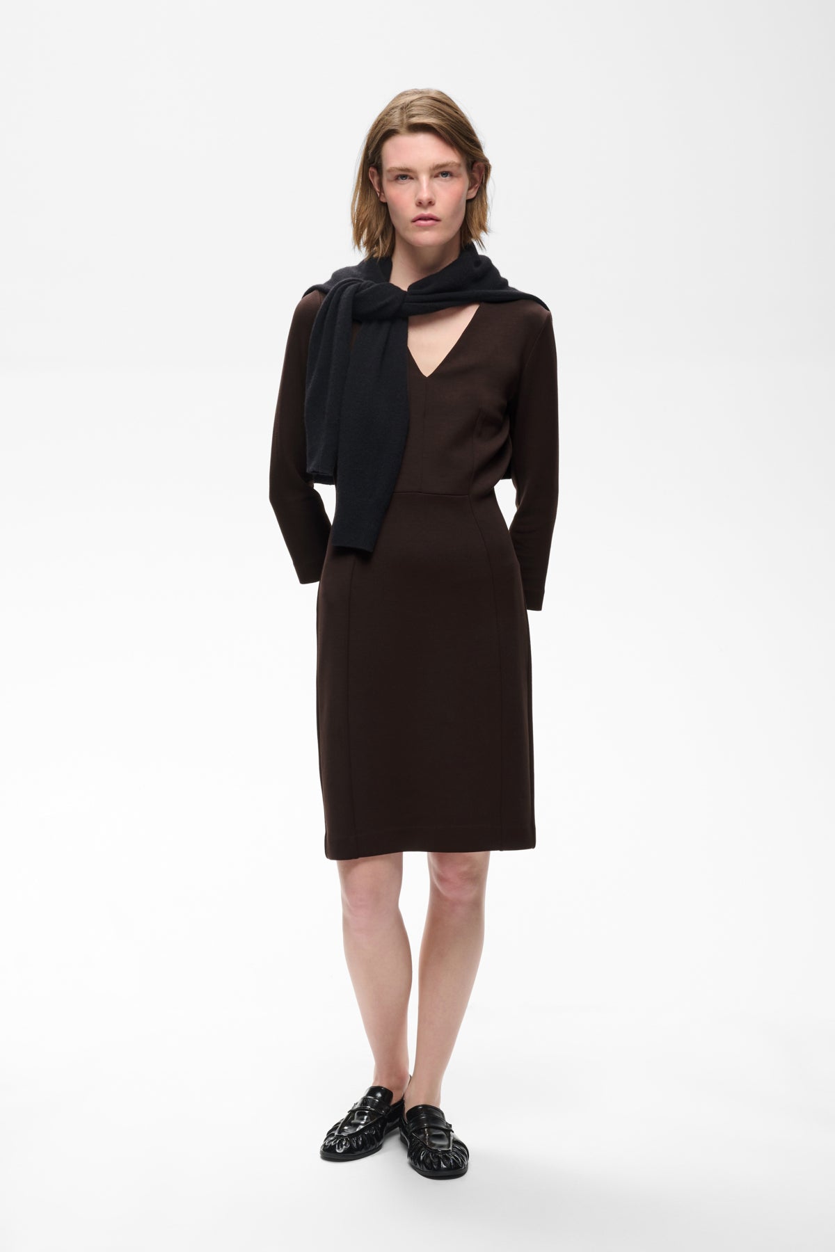 InWear- Pannie Fitted Dress in Chocolate Brown