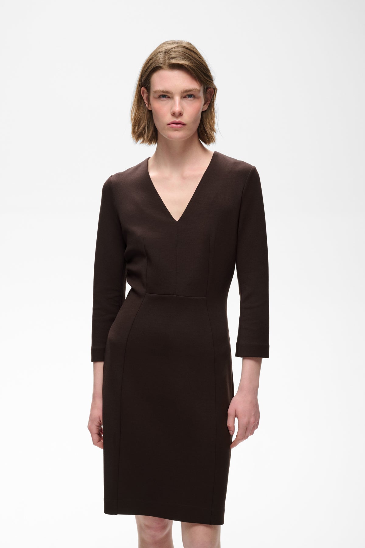 InWear- Pannie Fitted Dress in Chocolate Brown