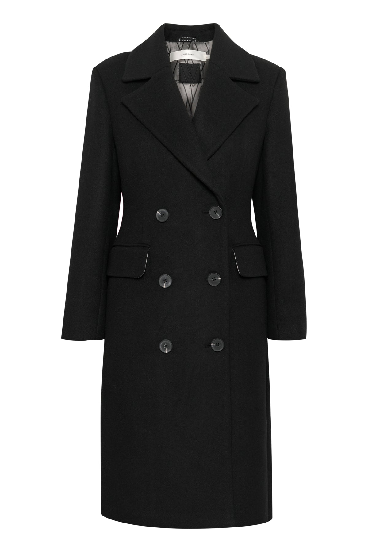 InWear- Thora Lapel Coat in Black