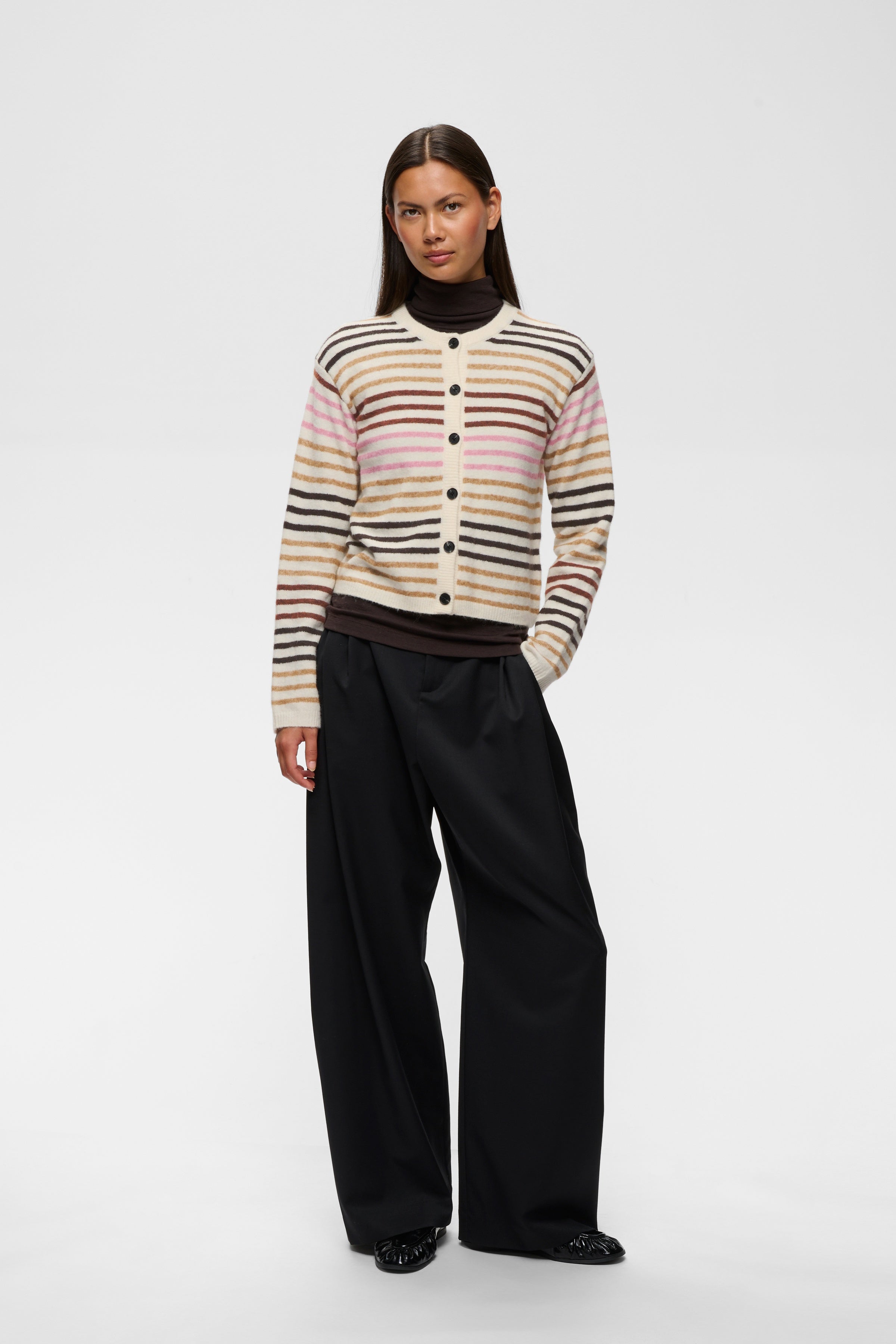 InWear- Guna Classic Cardigan in Multi Stripe