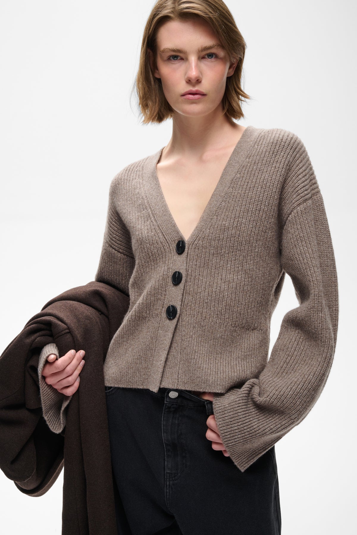InWear- Noomi Cardigan in Cinder Melange