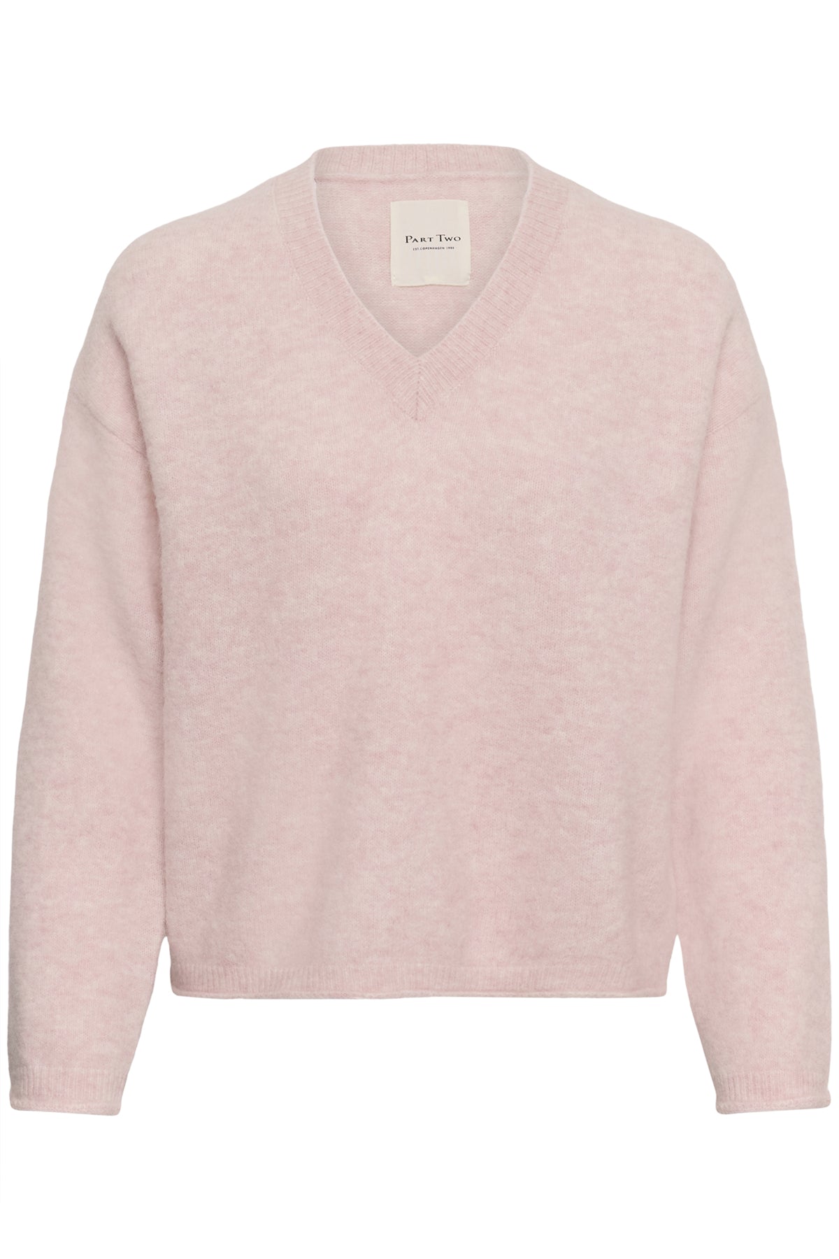 Part Two- Chanilla V-Neck Pullover in Light Pink