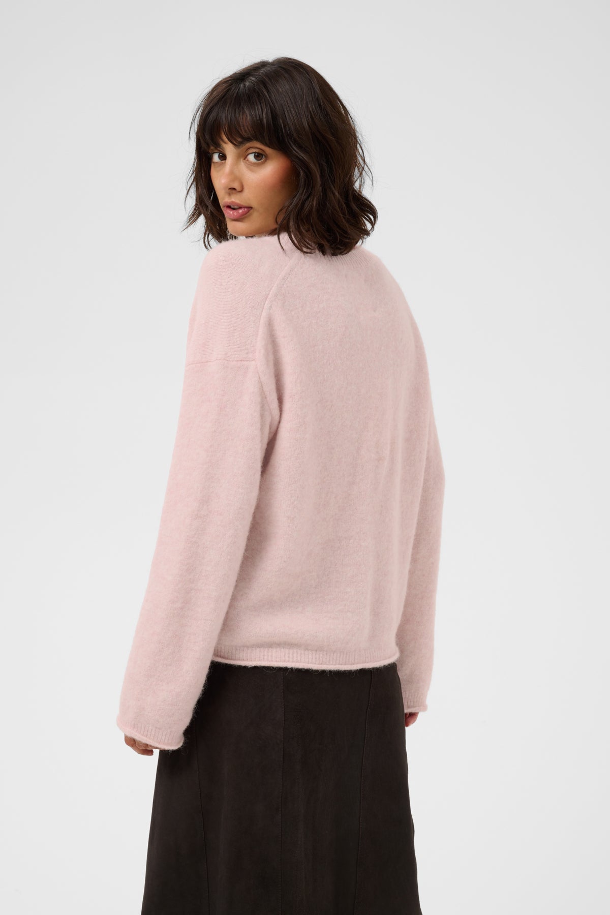 Part Two- Chanilla V-Neck Pullover in Light Pink