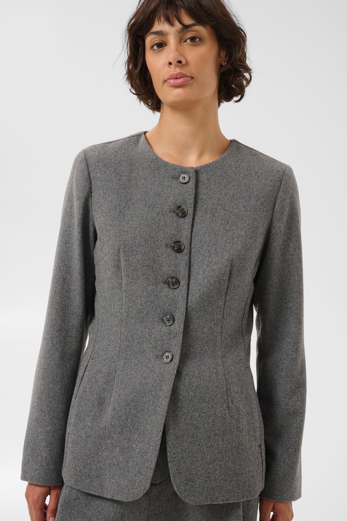 Part Two- Celinn Blazer in Medium Grey Melange
