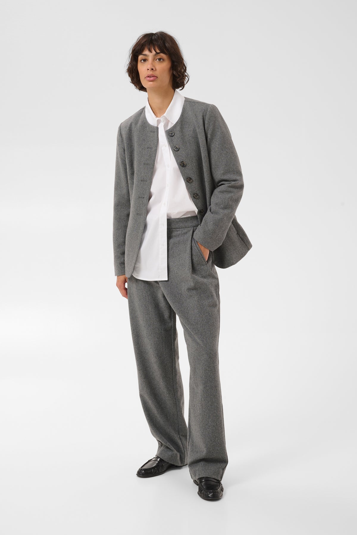 Part Two- Celinn Blazer in Medium Grey Melange