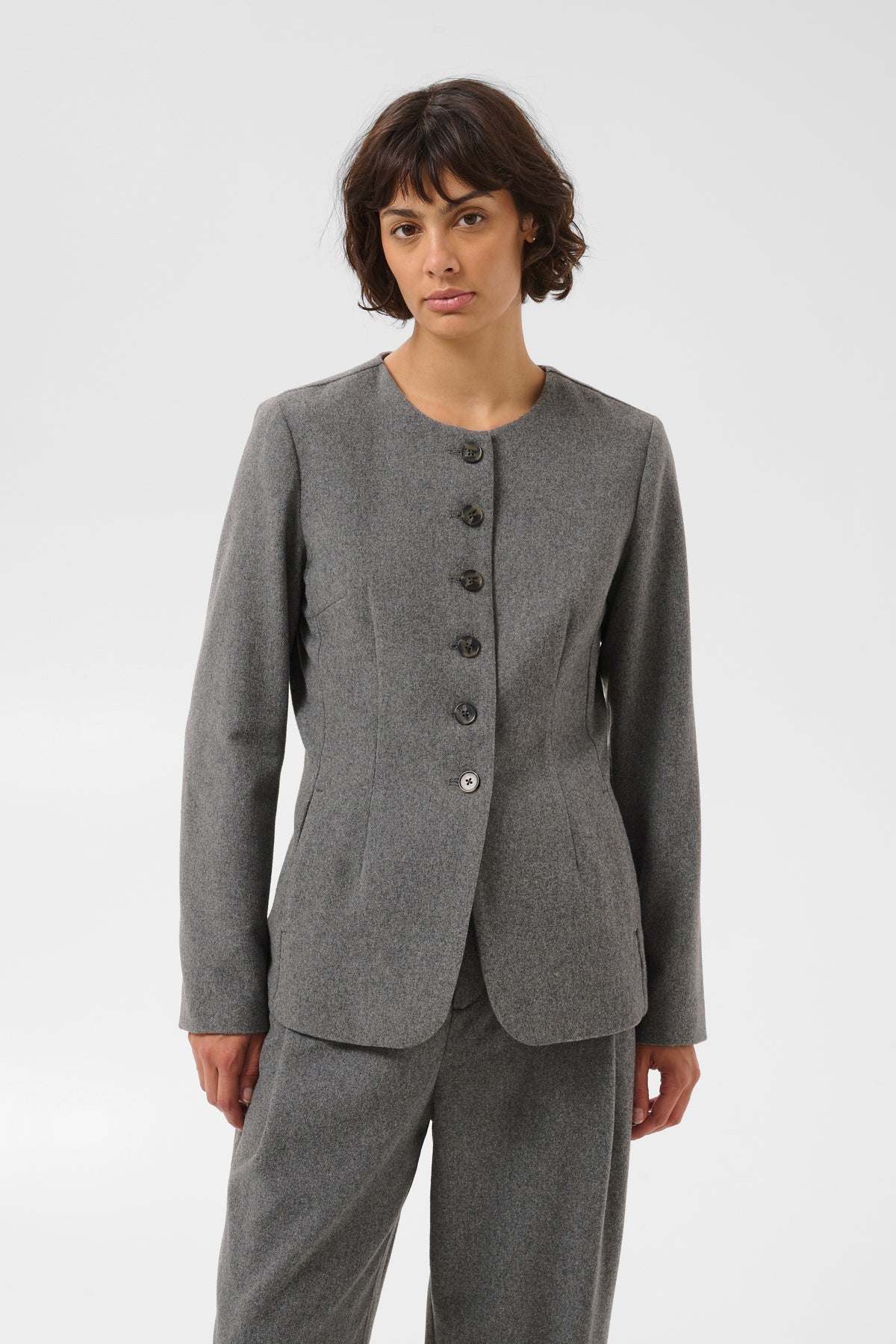 Part Two- Celinn Blazer in Medium Grey Melange