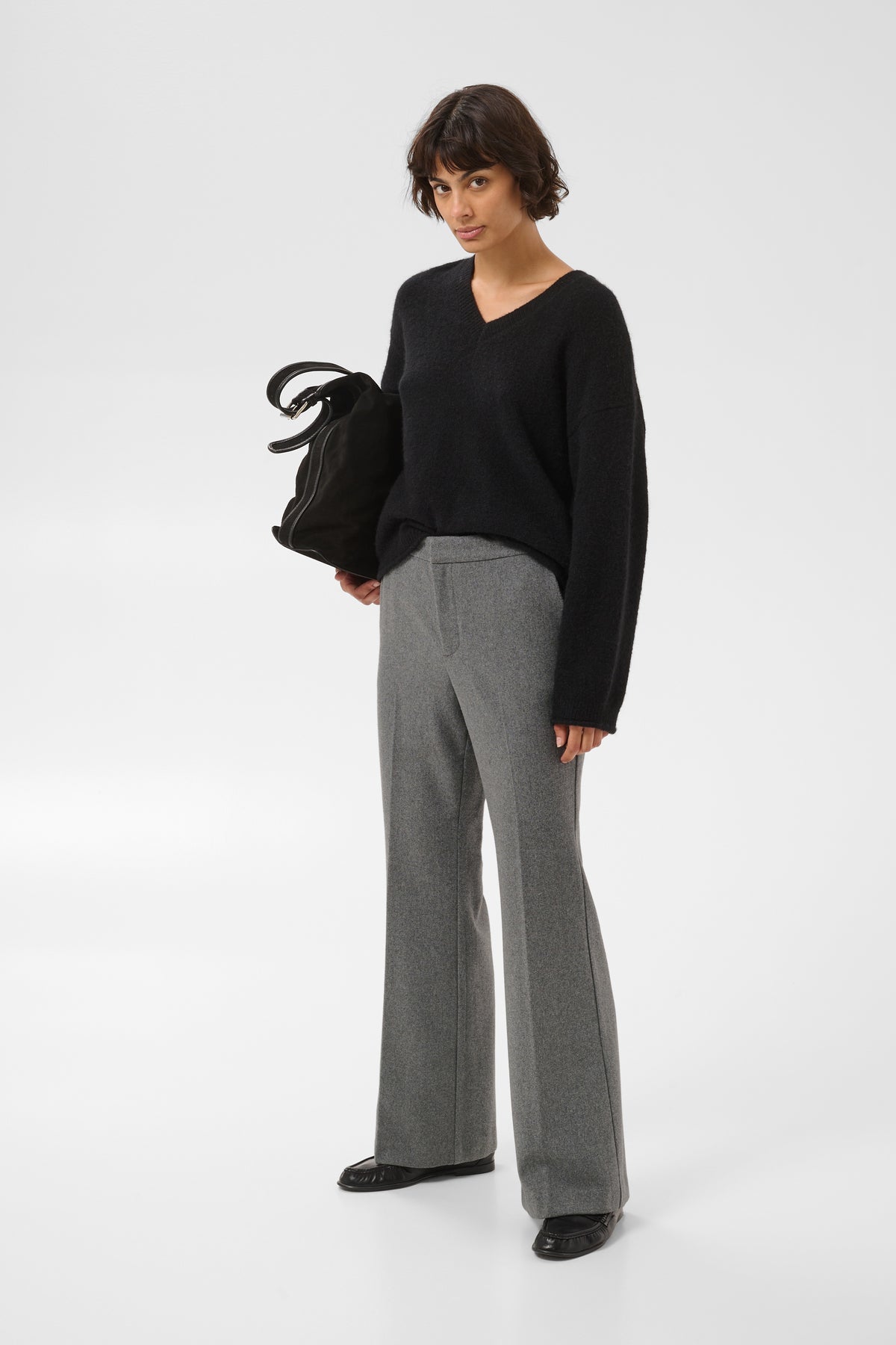 Part Two- Celleste Pants in Medium Grey Melange
