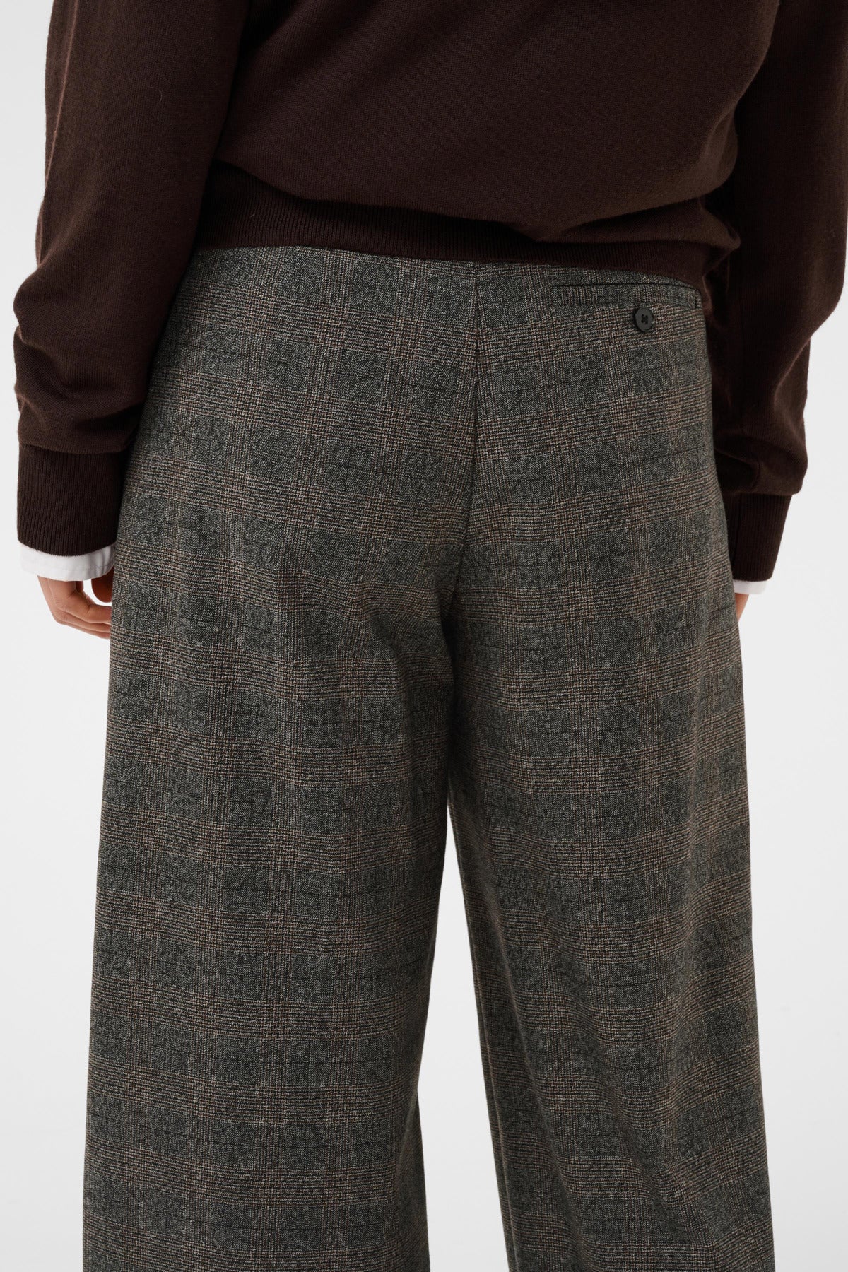 Part Two- Ninni Wide Trousers in Black Check