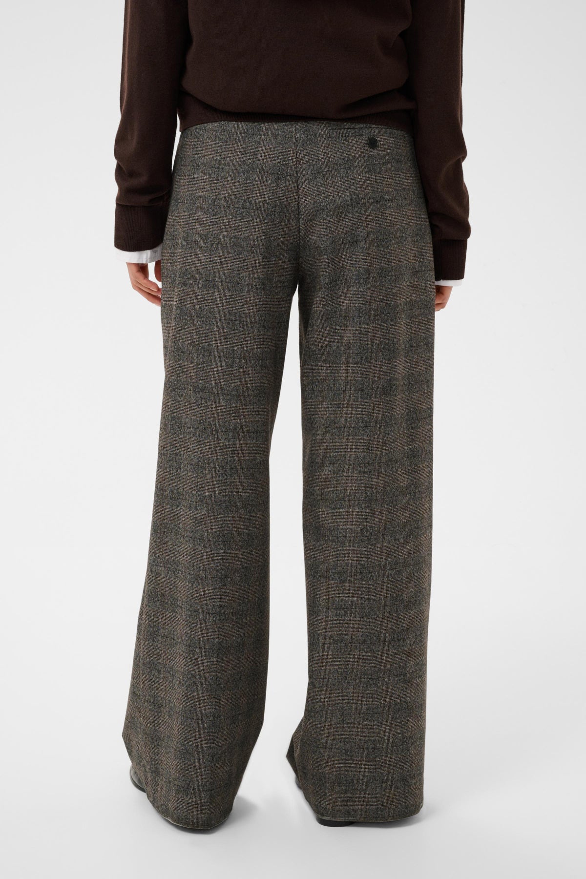 Part Two- Ninni Wide Trousers in Black Check