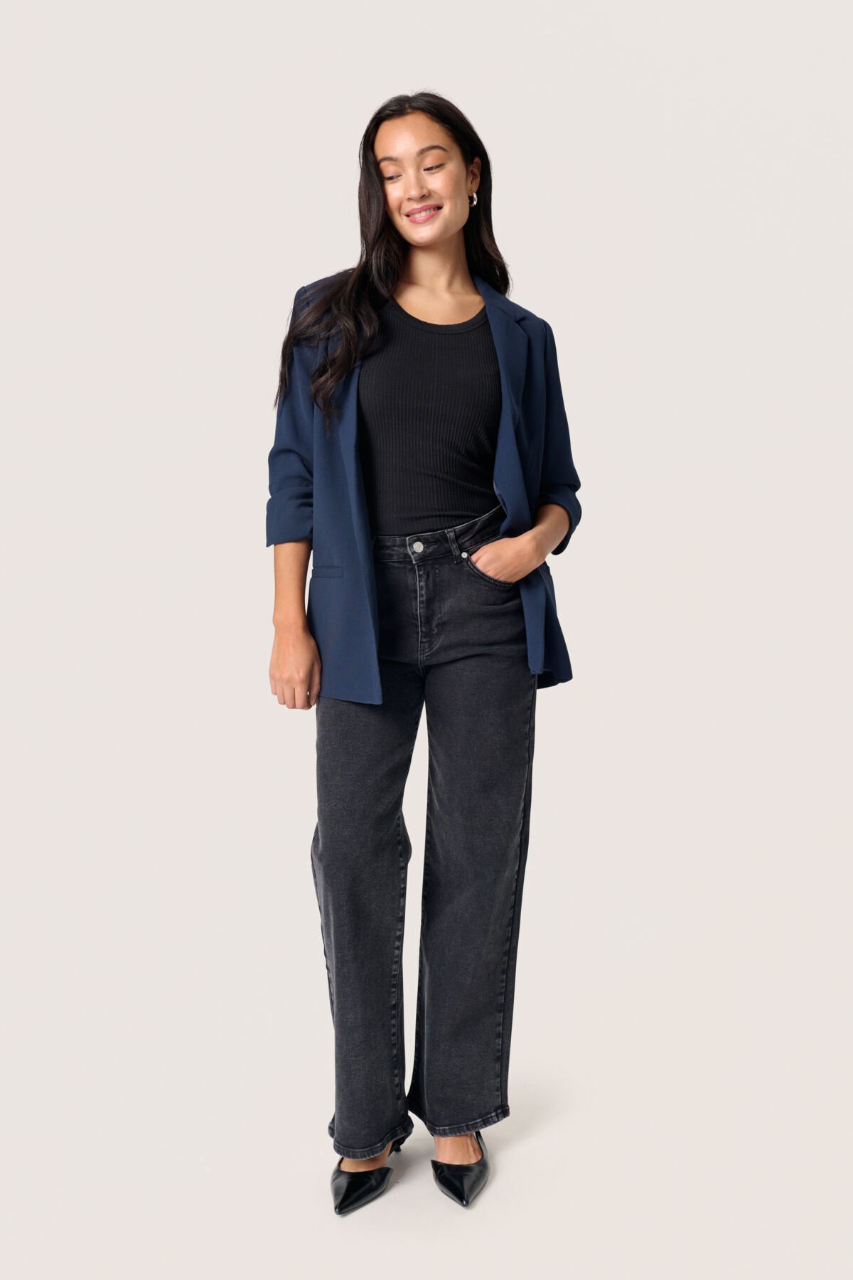 Soaked In Luxury- Shirley Blazer in Night Sky
