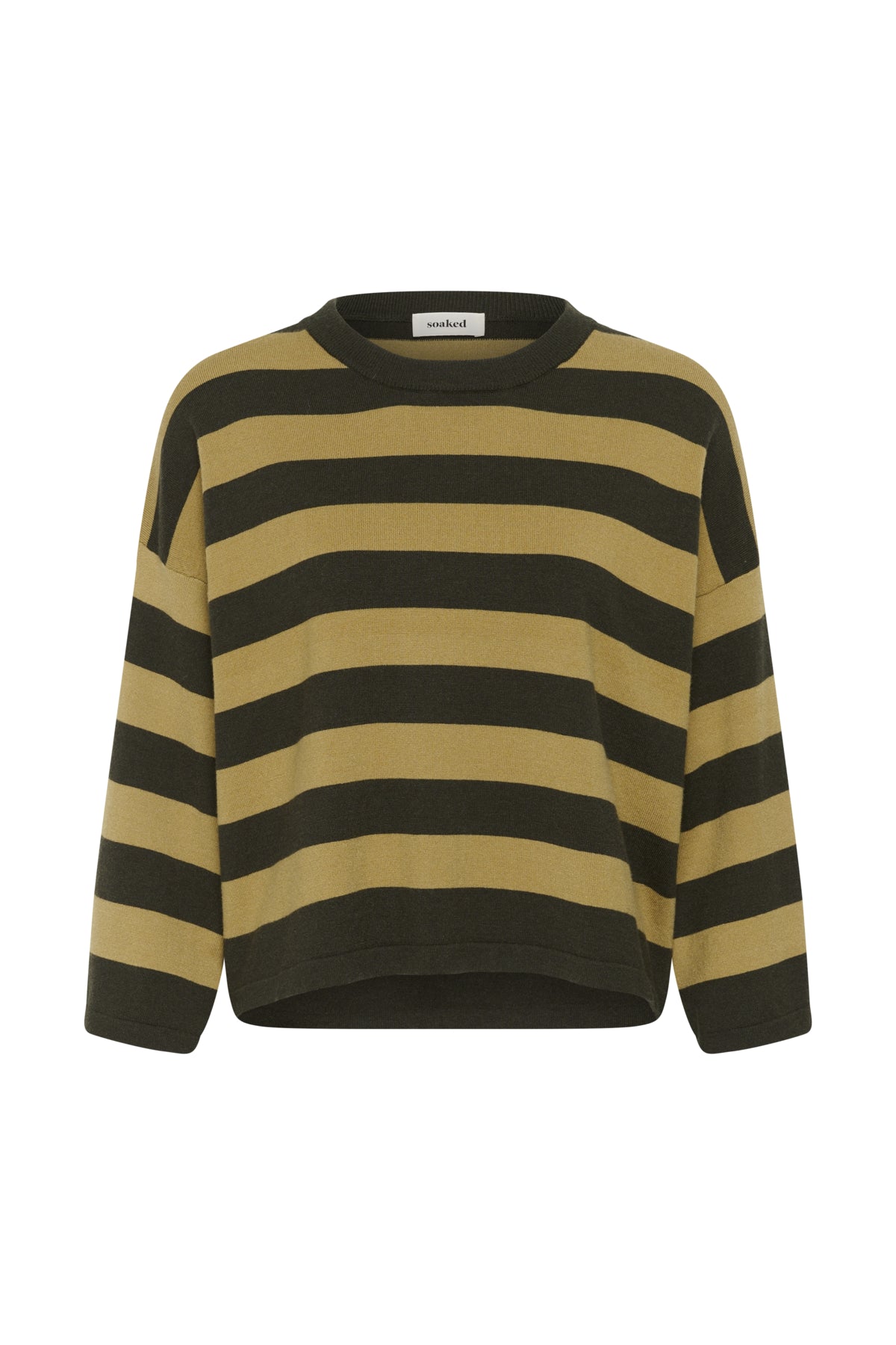 Soaked In Luxury- Spina Boxy Cropped Pullover in Rosin Fennel