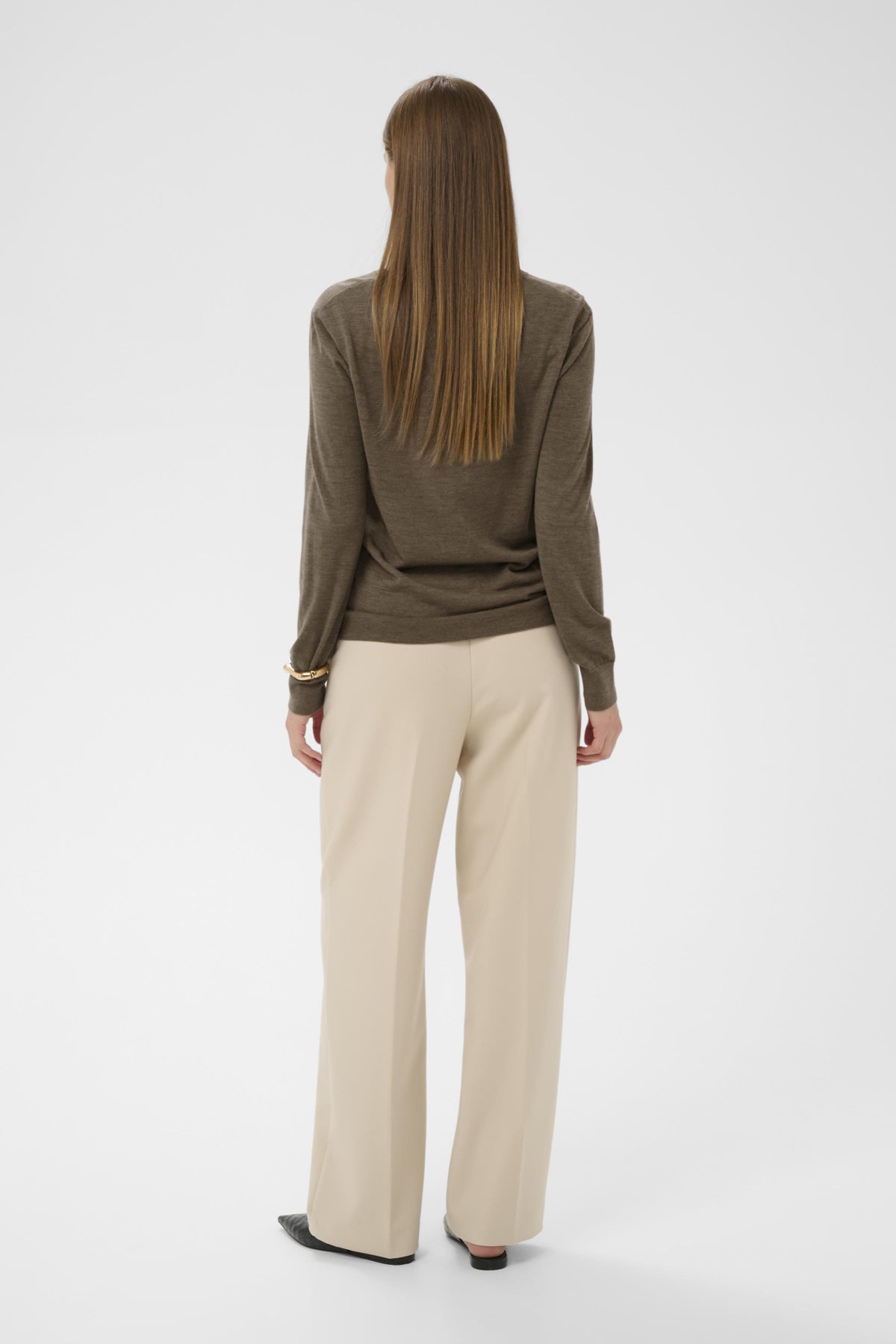 Soaked In Luxury- Molini Wool Studio Pullover in Walnut
