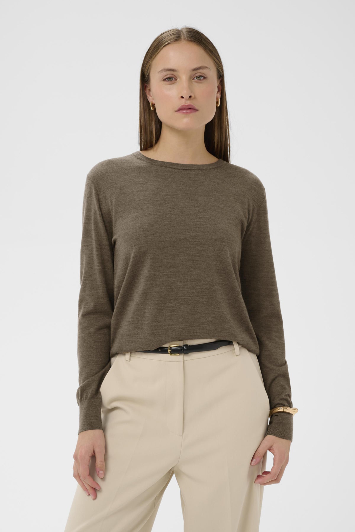 Soaked In Luxury- Molini Wool Studio Pullover in Walnut