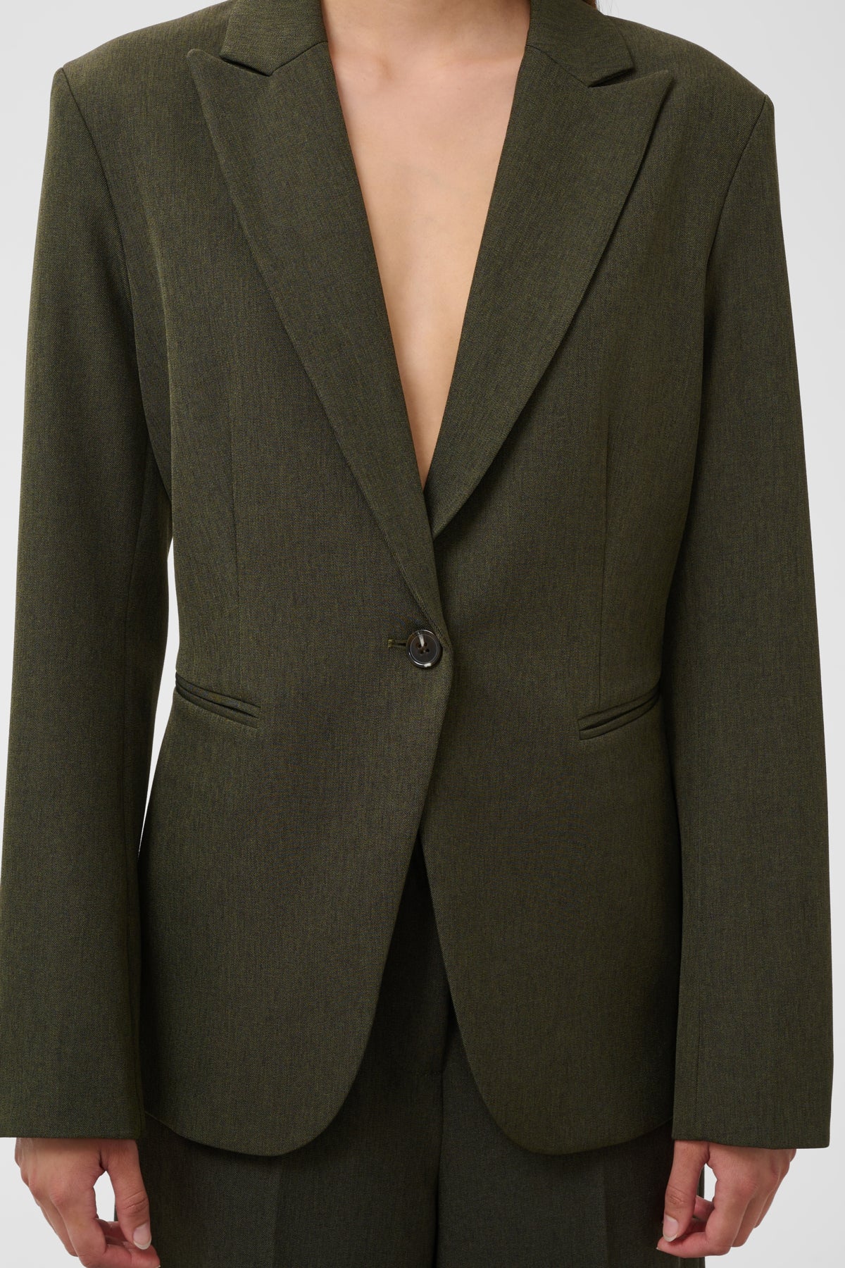 Soaked In Luxury- Lilu Corinne Short Blazer in Rosin Melange
