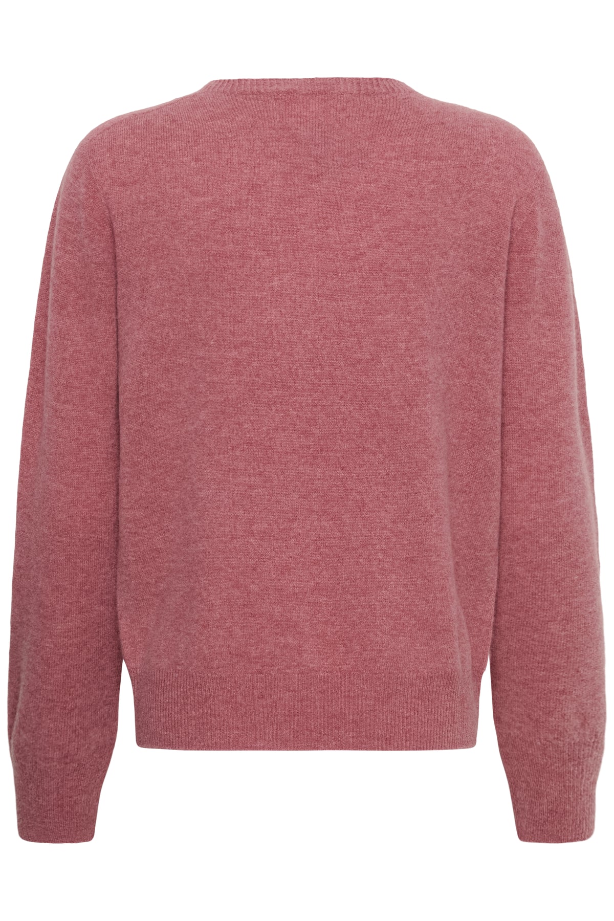 Soaked In Luxury- Sida Crewneck Wool Sweater in Mauvewood Melange