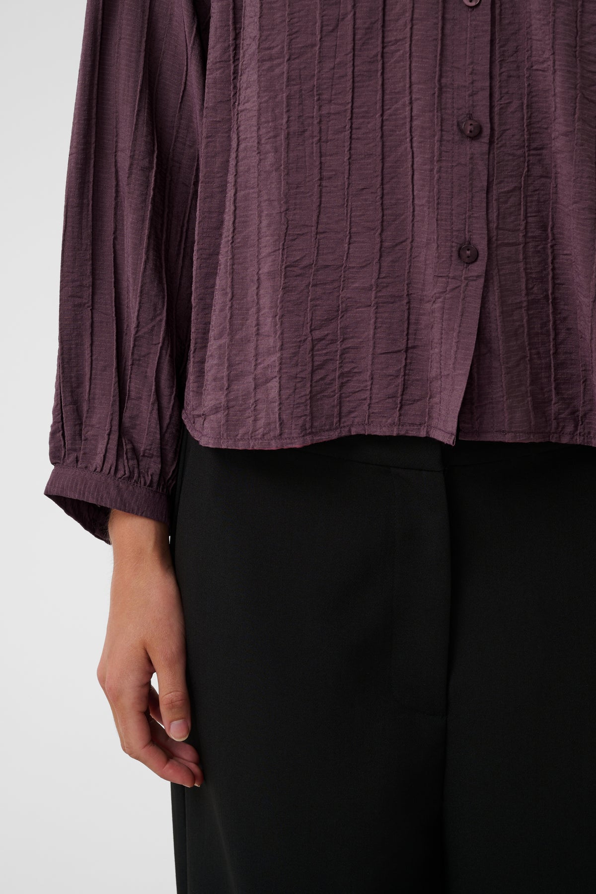 Soaked In Luxury- Pinatubo Blouse in Huckleberry