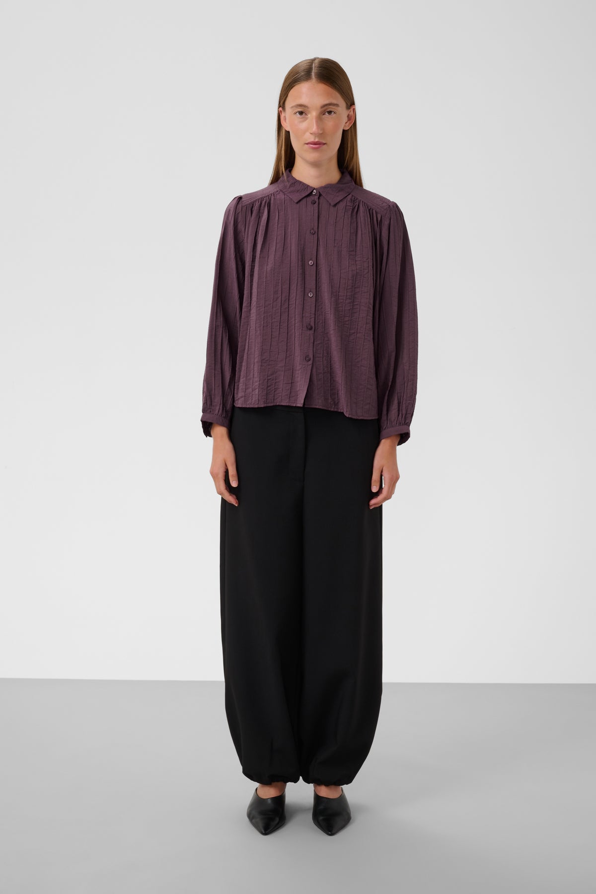 Soaked In Luxury- Pinatubo Blouse in Huckleberry