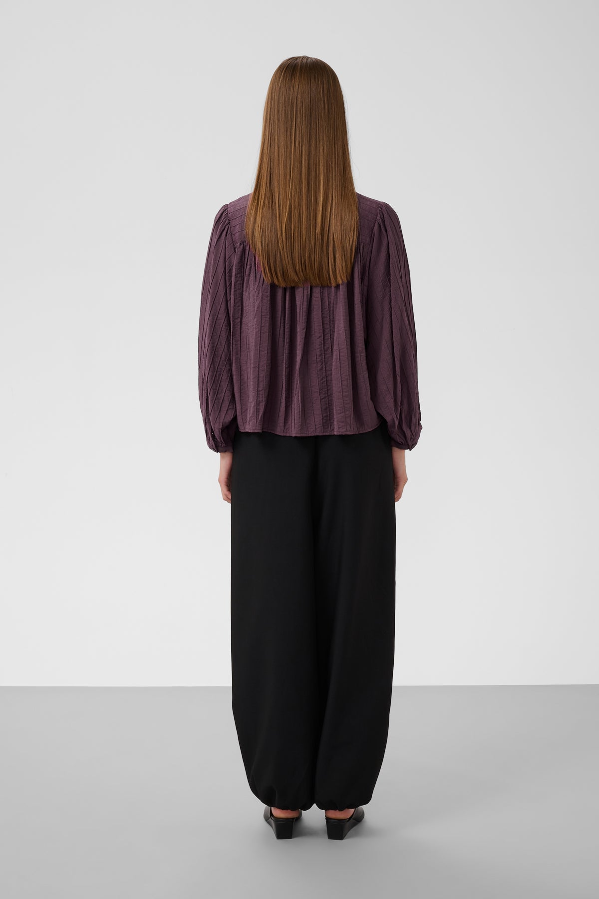 Soaked In Luxury- Pinatubo Blouse in Huckleberry