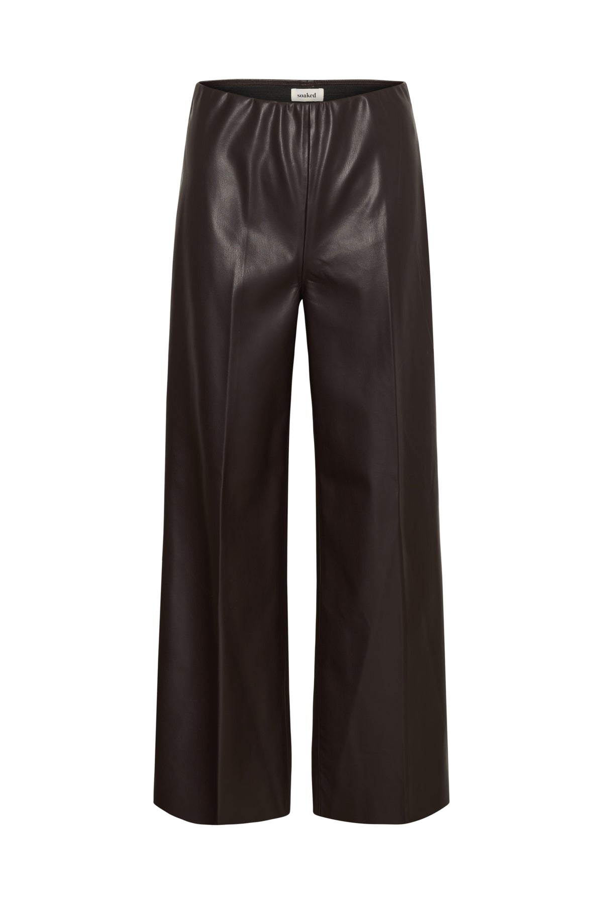 Soaked In Luxury- Kaylee Wide Trousers in Chocolate Torte