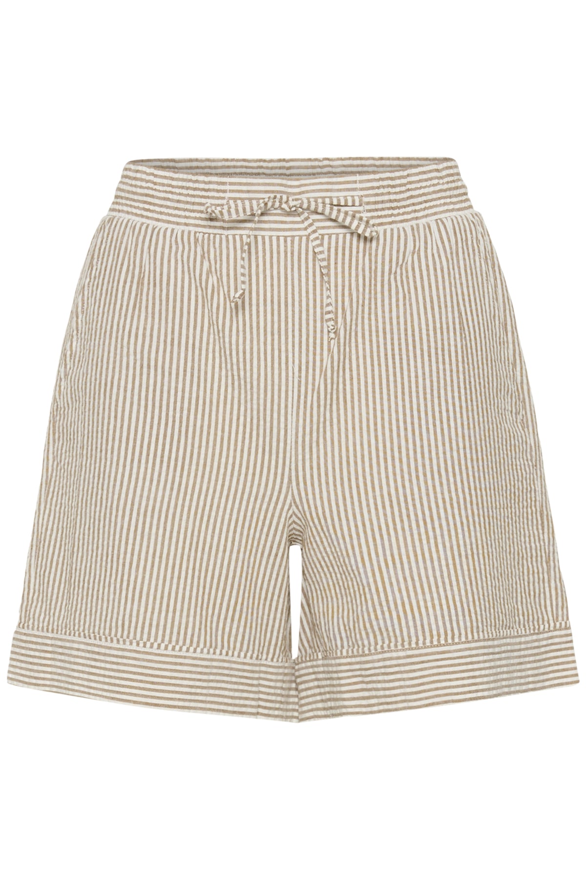 Saint Tropez- Elimiko Striped Shorts in Toasted Coconut