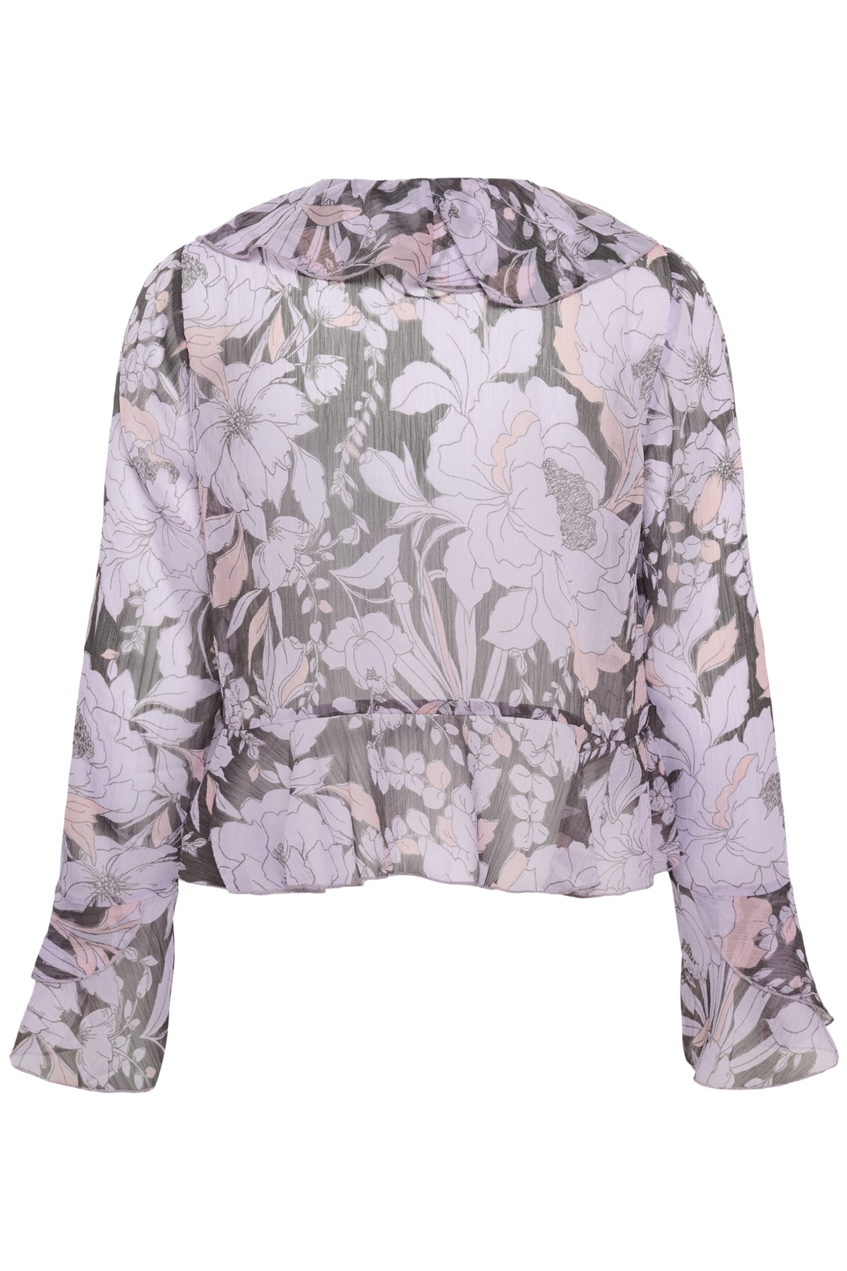 Saint Tropez- Solange Blouse in Misty Lilac Garden