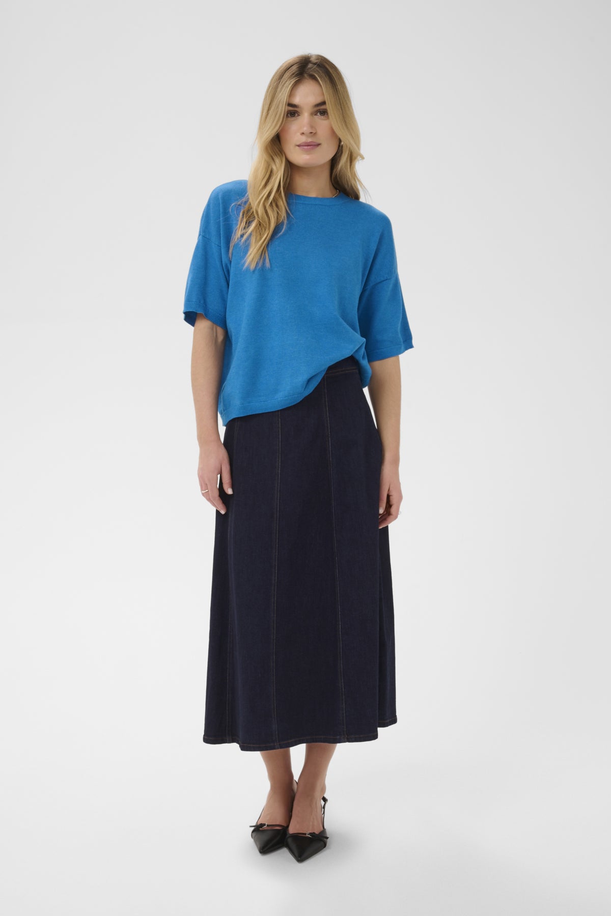 Saint Tropez- Mila Boxy Pullover in Campanula Melange