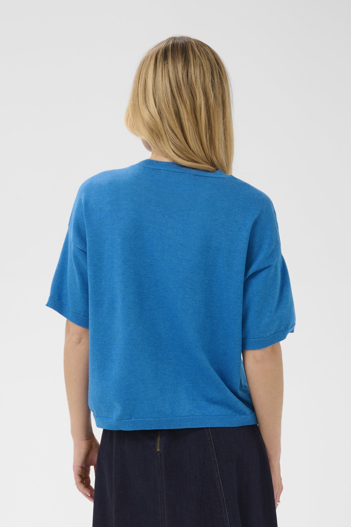Saint Tropez- Mila Boxy Pullover in Campanula Melange