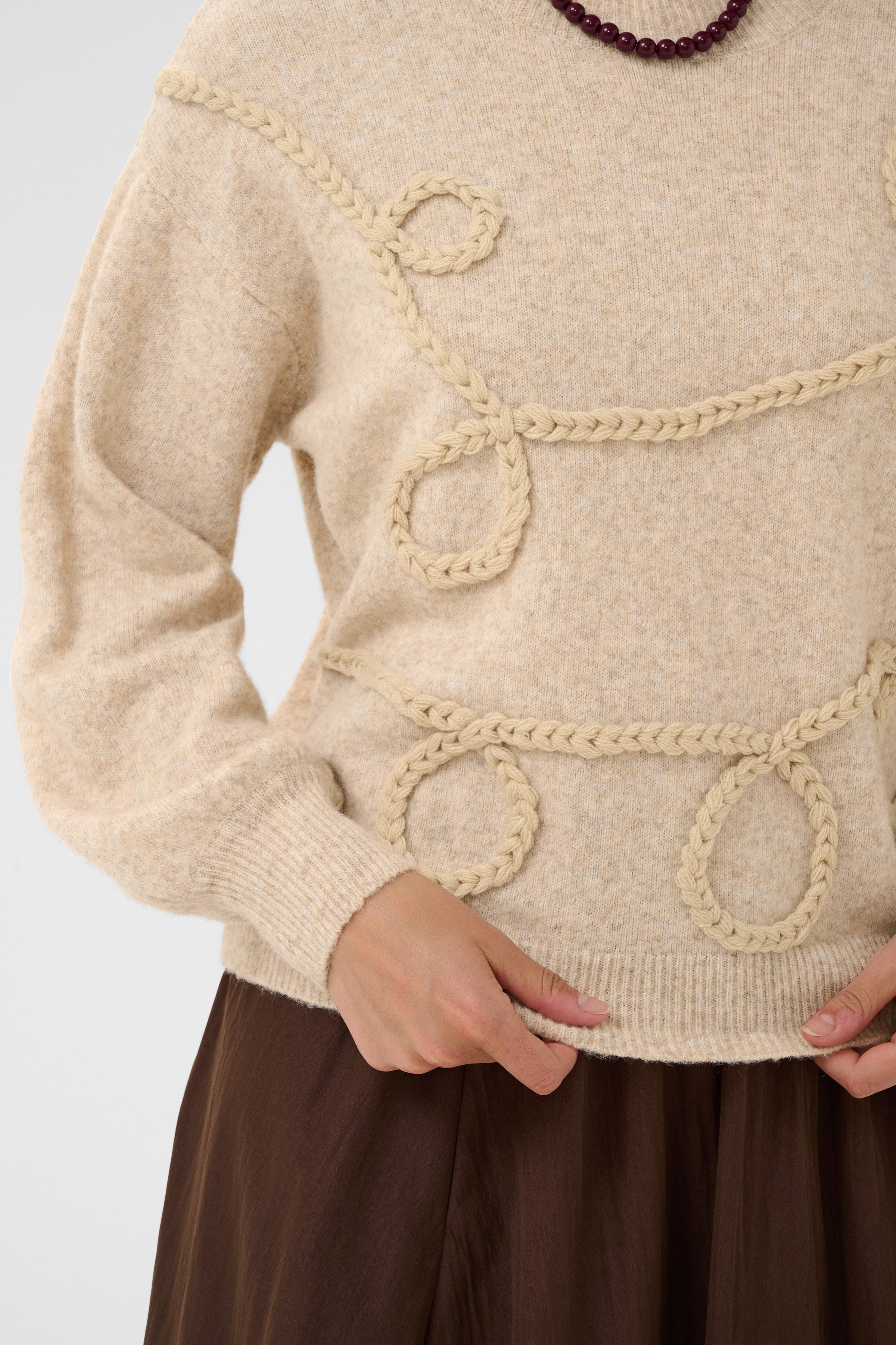 Saint Tropez- Titia Sweater in Creme Melange