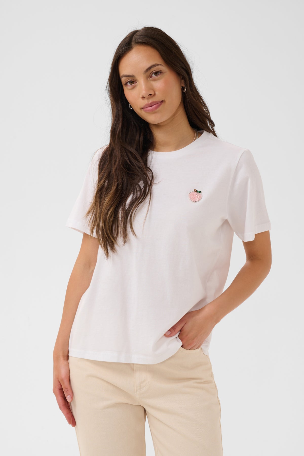 Saint Tropez- Snulle T-Shirt in Ice Apple Pink