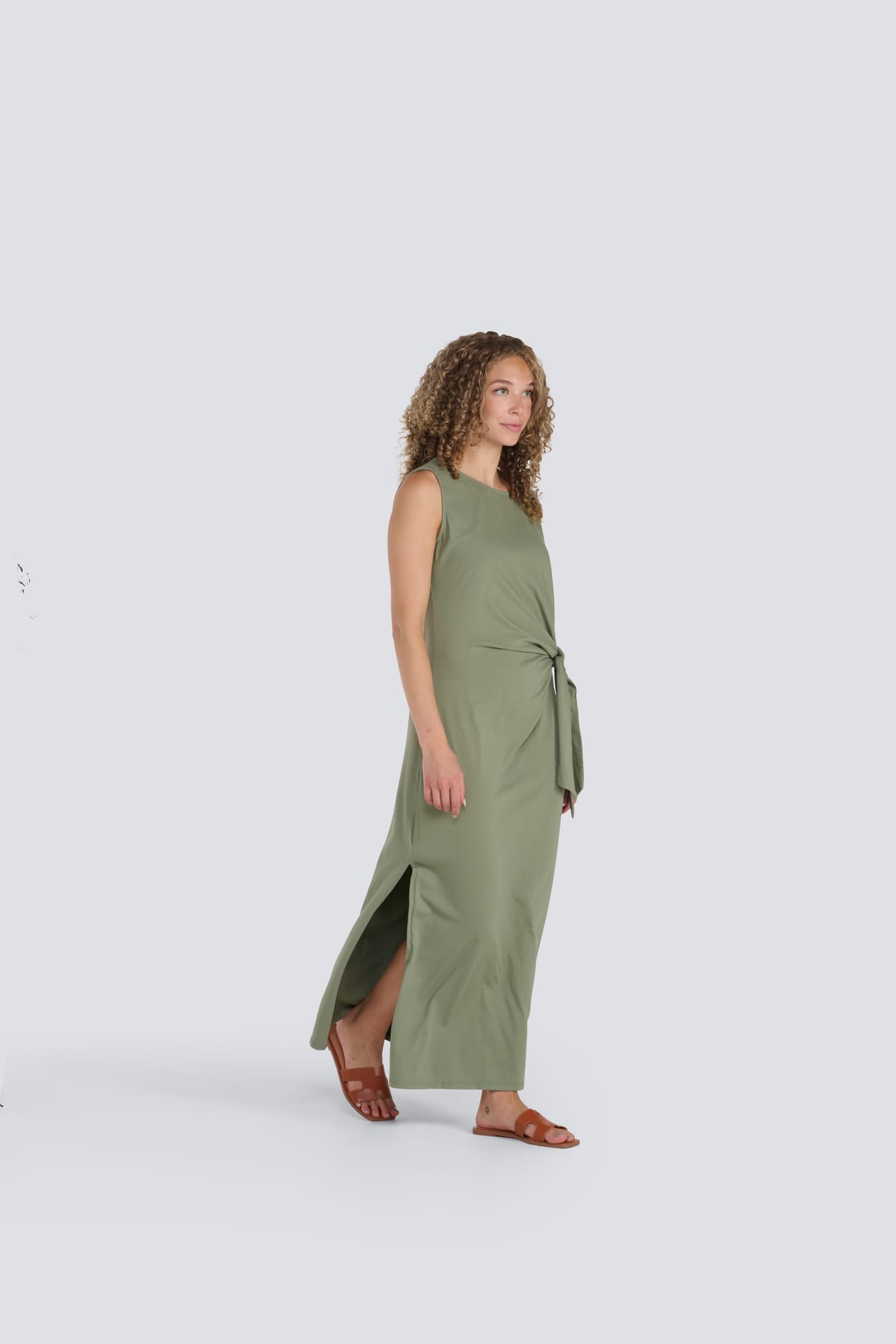 Jessica Laura- Round Neck Tank Dress in Olive | floc boutique Jessica Laura- Round Neck Tank Dress in Olive | floc boutique
