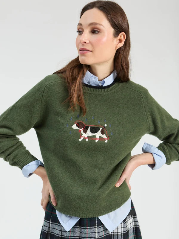 Vilagallo- Wool Embroidered Dog Sweater