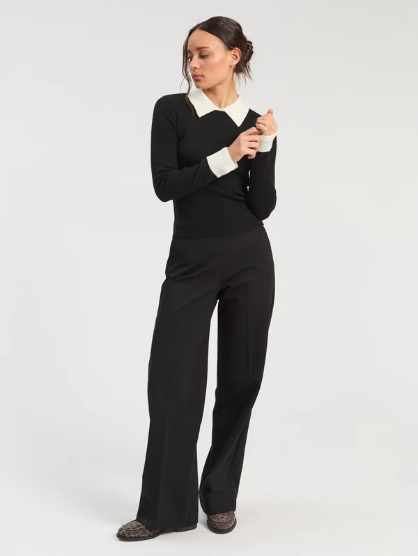 Vilagallo- Camisero Sweater in Black